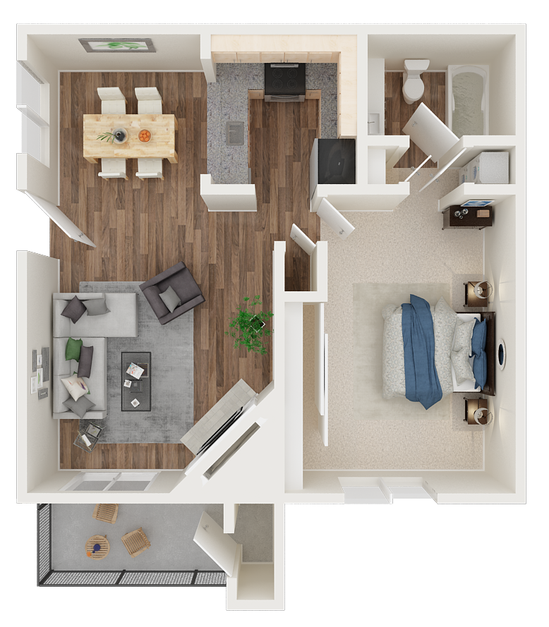 one bedroom floor plan